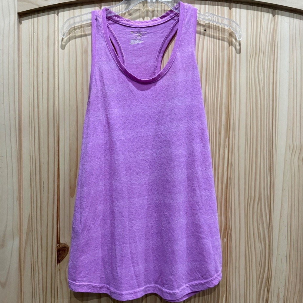 Tek Gear DryTek Racerback Tank Top Womens Medium Purple Heather Linen Blend Gym